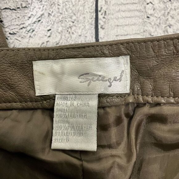 VINTAGE SPIEGEL Brown Leather Pants - Picture 5 of 5